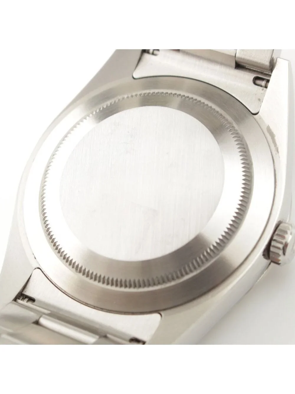 Rolex SS at Watch Total Number of Frames 10 Automatic Winding Black Dial Silver